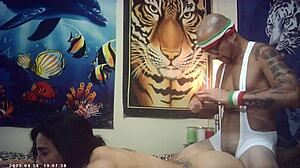 Skinny glasses model, feel this italian machine pound your shaved pussy backstage?