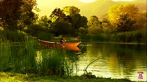 Lusty Couple Rocks Small Boat with Outdoor Cowgirl Ride