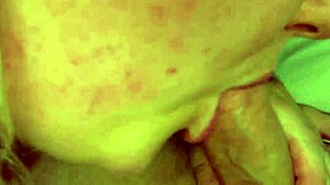 Holy fuck, sexy blonde slurps monster cock in wet sloppy blowjob!