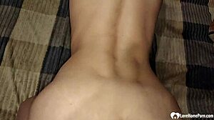 stepdaughter swallows cum while getting pussy hammered hard