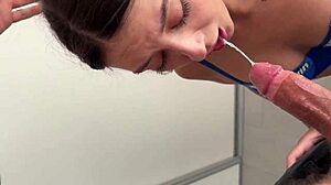 Caught step sis! Now fuck her mouth deep and cum on face daddy!