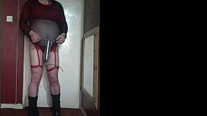 shy bisexual crossdresser stuffs ass full homemade