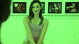 ever wonder how this bound babe gags deep on cock during casting?