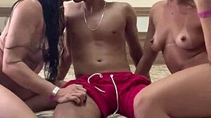 we seduced cute boy poolside then fucked in room