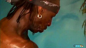 thick black cock drives asian blonde's anal craving wild