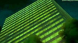 college babe manipulates big cock with ass and tits