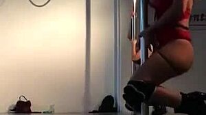 sexy doctor strips and dances seductively on pole for eager patient in hospital room