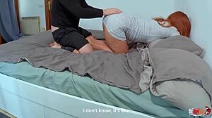 Stuck in bed I pound stepmom milf's tight juicy pussy and ass till anal creampie explosion