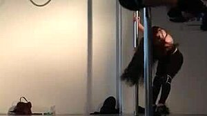 sexy doctor strips and dances seductively on pole for eager patient in hospital room