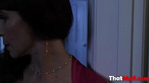 Syren De Mer Fucked Hard By Step Son During His Masturbation Lesson