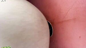 hot bride sucks shaved pussy first time then fucks stranger doggystyle at gloryhole