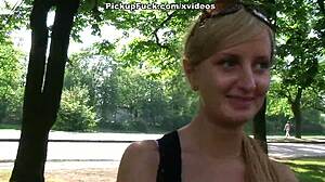 Young pickup girl gets unexpectedly intimate in public car ride