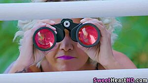 Lesbian Milf In Lingerie Rides Tattooed Babe's Face Sucking Big Tits