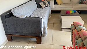 Lebanese Maid Squirts Huge Loads For Daddy's Cock