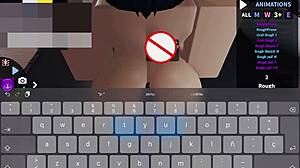 whoa 😍 femboy gets pounded super hard in roblox game!