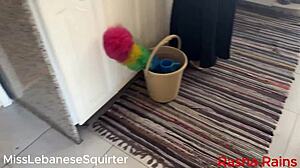 Lebanese Maid Squirts Huge Loads For Daddy's Cock