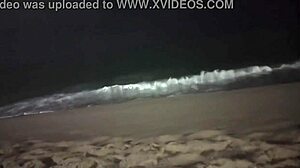 curvy brazilian milf flashes big tits pussy and pisses on beach