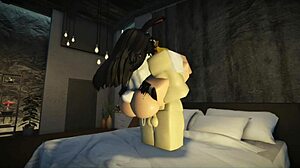 Roblox fun turns steamy with big cock action for 18 plus.