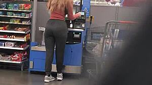 nice ass in spandex drives her wild