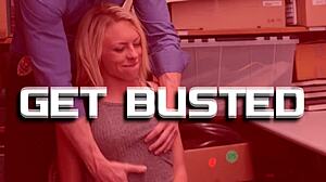 hey naughty teen, love sucking that officer's throbbing cock at work?