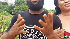 big black cock ebony babe bent over doggystyle across the river