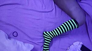 caught her squirting solo... roommate walks in on emo masturbation frenzy!