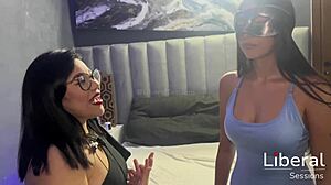 Skinny tattooed 19yo Sarah debuts swinging with petite Latina friends?