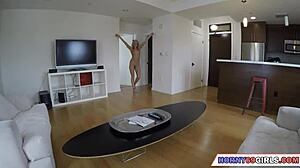 Blonde Escort Flaunts Natural Curves Tits Boobs Ass in Sexy POV Display