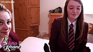 two british 18yo college sluts suck huge cock snowball cum