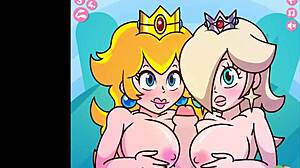 peach and rosalina dive into double facial pov fun