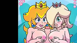peach and rosalina dive into double facial pov fun