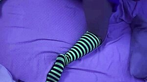 caught her squirting solo... roommate walks in on emo masturbation frenzy!