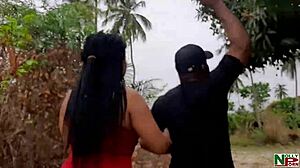 big black cock ebony babe bent over doggystyle across the river