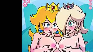 peach and rosalina dive into double facial pov fun