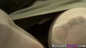 japanese teen caught in public upskirt voyeur watch on outdoor skirt lift