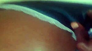 she bends over for intense ebony doggy style pounding at home