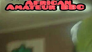 she bends over for intense ebony doggy style pounding at home