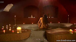 I'm, like, totally gettin' kamasutra lessons from this brunette Indian milf couple kissing hardcore in ancient India ya know?