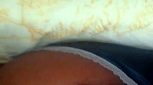 she bends over for intense ebony doggy style pounding at home