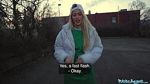 blonde waitress taco tease parody