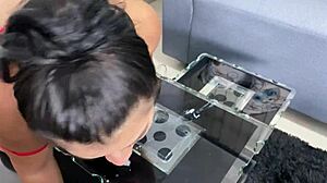 Nasty POV Latina With HUGE ASS And Big Natural Tits Swallows Cum After Handjob Blowjob