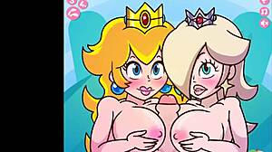 peach and rosalina dive into double facial pov fun