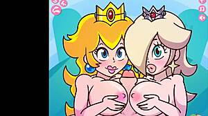peach and rosalina dive into double facial pov fun