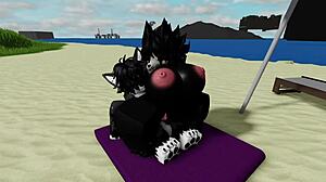 oh god having rough beach sex with scp-1471 mal0 she rides so good!!