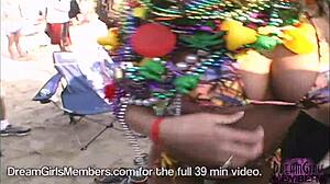 Wanna see bikini babes flash boobs pussy at Texas beach?