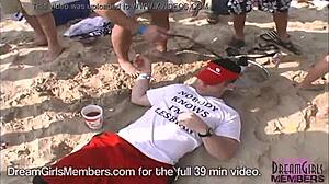 Wanna see bikini babes flash boobs pussy at Texas beach?