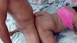 she moans oh yeah fuck my pussy hard as roommate pounds her deep