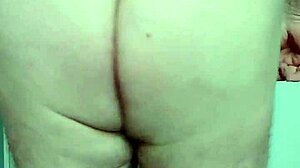 Chubby German wife wakes barefoot for morning ass play