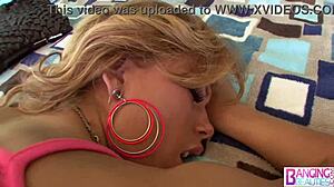 brooklyn lee gapes shaved pussy cumming hard on big cock ass pounding