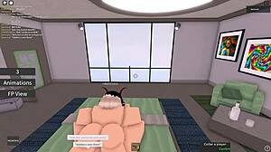 whoa blonde roblox slut deepthroats then rides thick white cock 🍆💦 damn!!